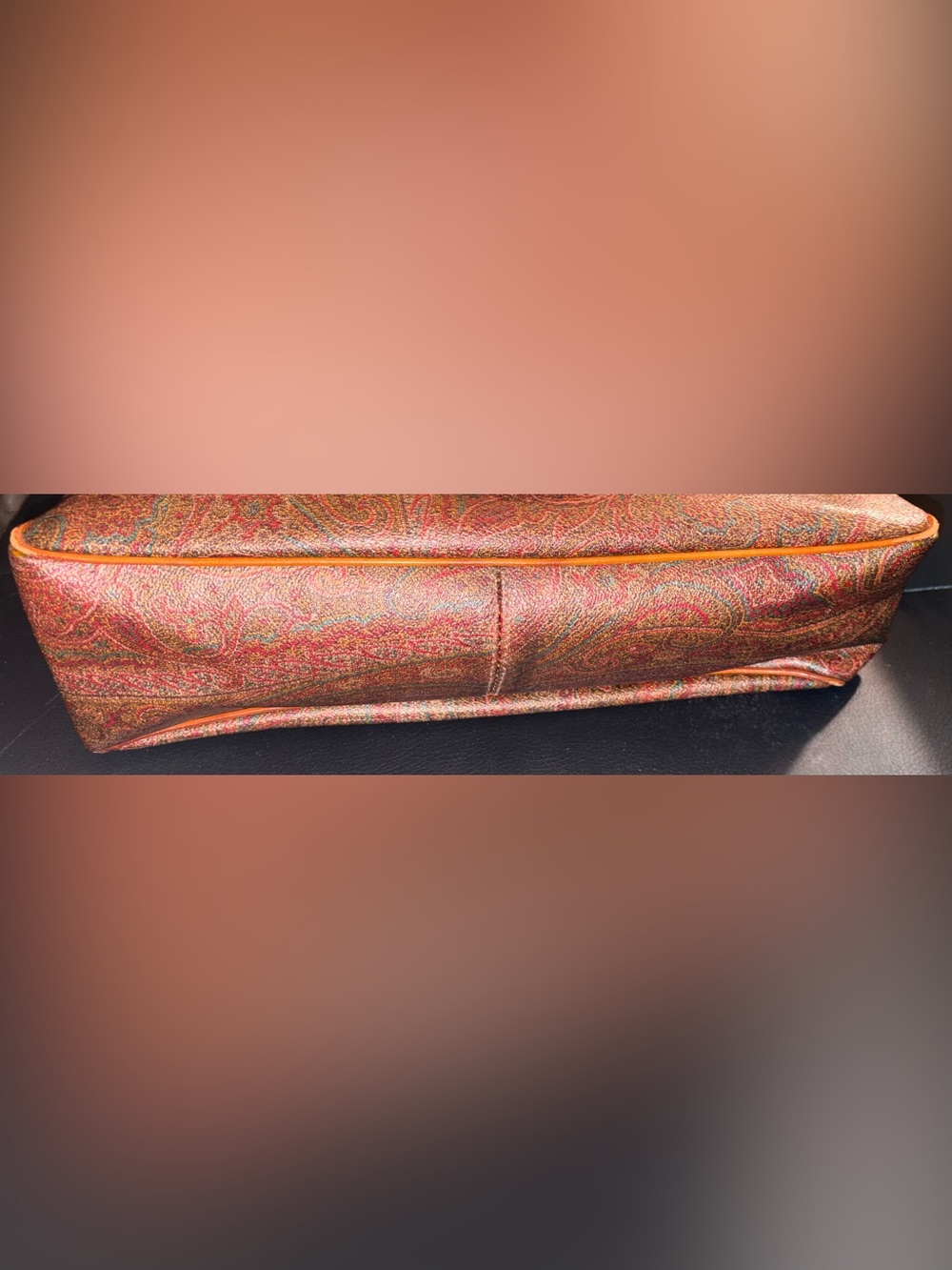 Etro Satin Paisley Hand Bag Satchel - Braided Handles - Like New - Picture 5 of 5